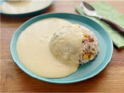 味噌チーズクリームかけビーフごはん